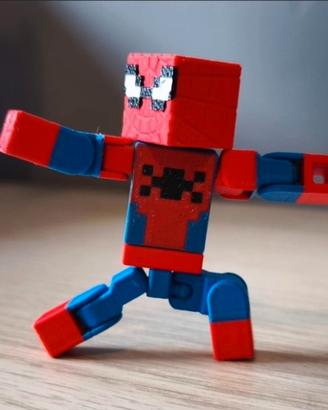 Spider-Man in stile Minecraft