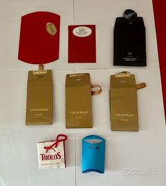 Lotto 8 sacchettini carta per gioielli