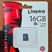 5 Kingston 16 GB Classe 10 Scheda Micro SD HC NEW