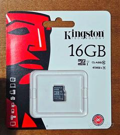 5 Kingston 16 GB Classe 10 Scheda Micro SD HC NEW