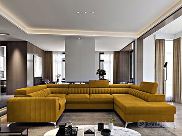 DIVANO LETTO ANGOLARE CON BOX ELEGANTISSIMO...!