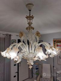 Lampadario in vetro Murano