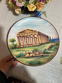 Piatto ceramica artistica Paestum