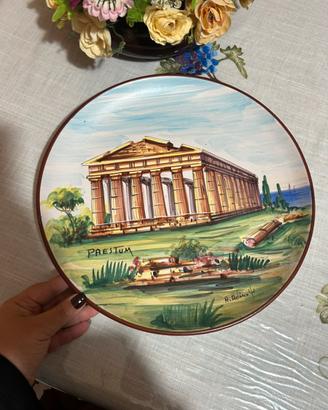 Piatto ceramica artistica Paestum