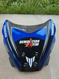 Cupolino sport Yamaha MT-09 nero/blu con supporti