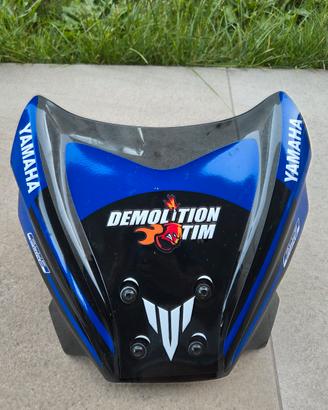 Cupolino sport Yamaha MT-09 nero/blu con supporti