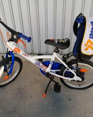 Bicicletta bambino con zaino incluso.
