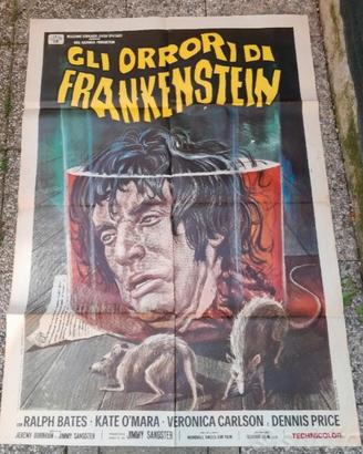 manifesto cinema film gli orrori di Frankstain