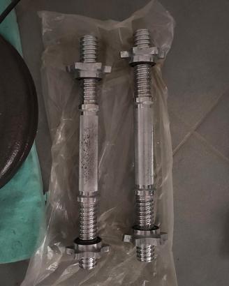 2 manubri filettati 28mm acciaio per alti carichi 