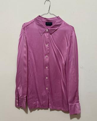 Camicia Luisa Spagnoli 100% Seta Rosa Tg XL