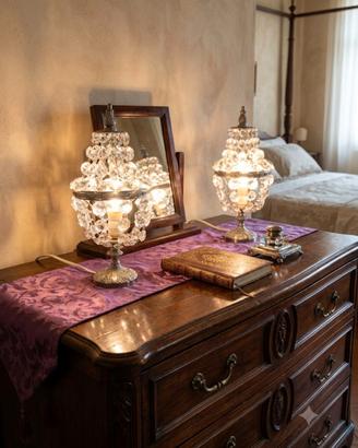 coppia abat-jour vintage stile impero