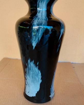 vaso in vetro anni 80 vintage 