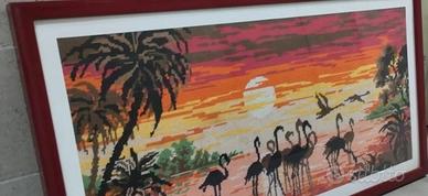 quadro ricamato a mano a punto croce