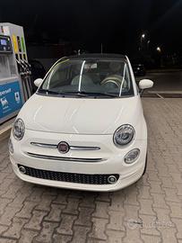 Fiat 500 Lounge bianca con tetto panoramico