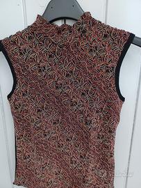 Gilet donna ricamato con perline