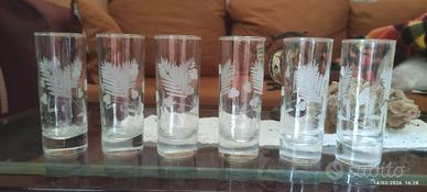 set 6 bicchieri/tumbler alti vintage