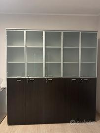 Mobile ufficio con ante in vetro. Ottime condizion