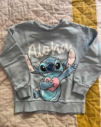 Felpa 5-6 anni stampa Stitch