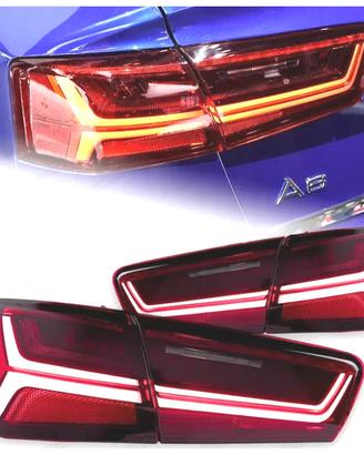 FANALI AUDI A6 C7 11-14 ROSSI CON FRECCIA A LED DI