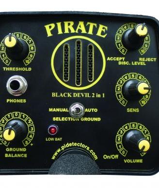 metal detector PIRATE BLACK DEVIL 2 in 1 freq 8 kh
