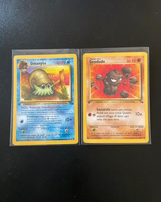 Carte Pokemon Fossil 1a Edizione