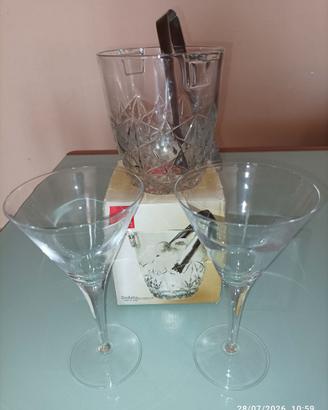 2 calici per cocktail+portaghiaccio Rocco Bormioli
