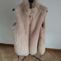 Gilet morbido in ecopelliccia con tasche Taglia Un