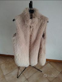 Gilet morbido in ecopelliccia con tasche Taglia Un