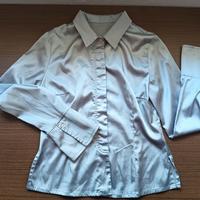 Camicia leggera maniche lunghe, argento 