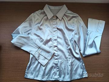 Camicia leggera maniche lunghe, argento 