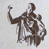 Quadro materico 80x80 originale