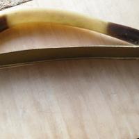 Vecchia maniglia in bachelite e ottone per mobili