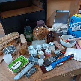 SET FINITUTA LEGNO RESTAURO COLLA CERA COLORI