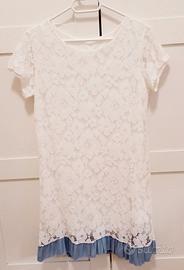 Vestito pizzo/raso bambina 11-12 anni