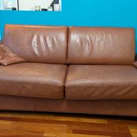 Divano letto in pelle 