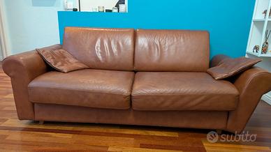Divano letto in pelle 