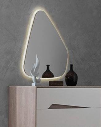 specchio con luci led
