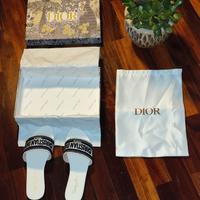 Sandalo flat con fascia in tessuto - Bianco