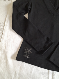 Maglietta nera da donna in cotone taglia M