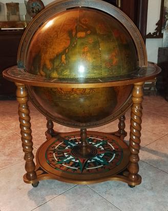 Porta liquori mappamondo XXL vintage 