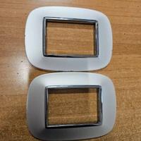 2 Placche BTicino Axolute HB4803SA Argento Silver