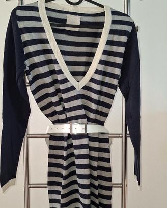 Maglione Max&Co a righe blu e grigio