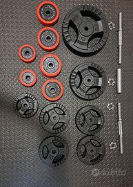 set pesi e manubri 90 kg