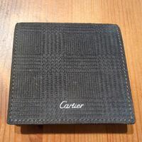 Portafoglio Cartier in pelle nera con certificato