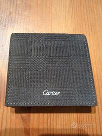 Portafoglio Cartier in pelle nera con certificato
