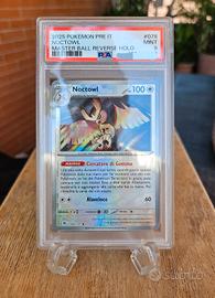Carte Pokemon PSA 9 Noctowl Rara Holo Masterball 0