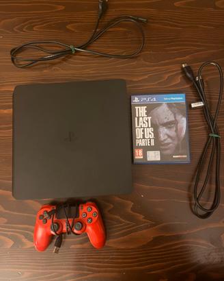 ps 4 slim  500 GB + 1 controller + TLOU part 2