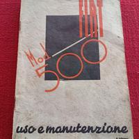 Fiat 500 A Topolino USO MANUTENZIONE original 1937
