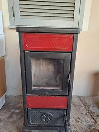 Stufa ghisa e ceramica