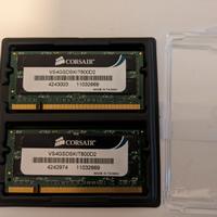 CORSAIR — 2x2GB DDR2 SODIMM Kit-VS4GSDSKIT800D2